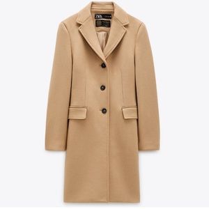 Zara Manteco Wool Blend Pea Coat